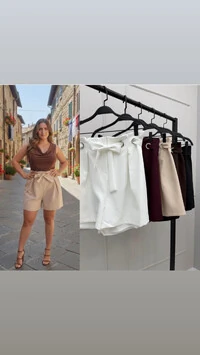 shorts clochard com ilhos hotpink