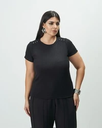 blusa canelada quebela