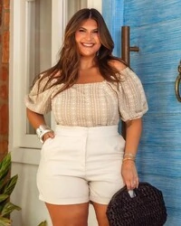 pre venda shorts alfaiataria sarjado isabela mr fr