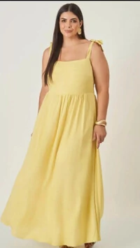 PROMO SEM TROCA Vestido linho visco amber