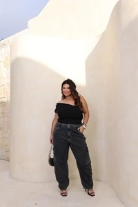 calca jeans barrel black extonada cargo style provador
