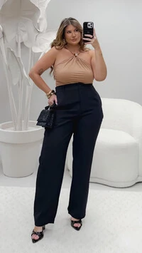 Blusa suplex com fivela hotpink