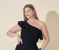 blusa um ombro mulan malha rib kayla