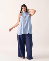 regata alongada em viscose gola alta kayla