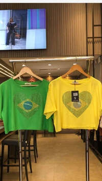 blusa midi cropped brasil coracao hotfix predil