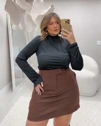 pre venda conjunto crepe alfaiataria blazer e saia shorts rosamili