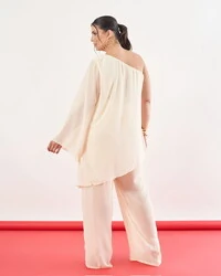 Blusa sheron crepe um ombro kayla