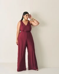 macacao decote v com argola ombro quebela