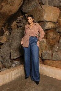 pre venda calca jeans wide denim season divas