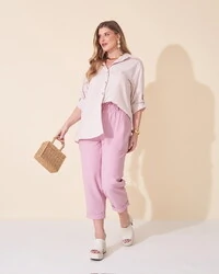 camisa stripes em algodao 100% kayla