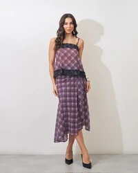 regata xadrez com renda chantily kayla