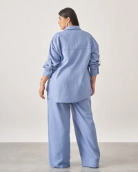 Calca linho de viscose reta kayla