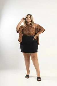 pre venda kimono animal print sutileza milan