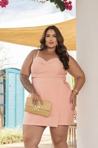 pre venda conjunto cropped decote coracao e saia transpassada divas