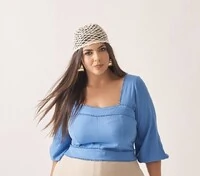 pre venda cropped anah decote quadrado e elastex costas viscose kayla