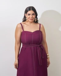 vestido viscose poliamida prespontado faixa elisabeth kayla