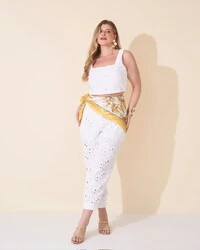 cropped bordado algodao lasie kayla