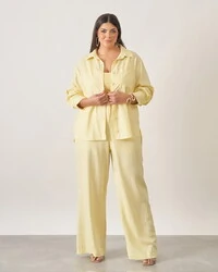 Calca linho de viscose reta kayla