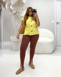 colete tricot zara com botoes planet
