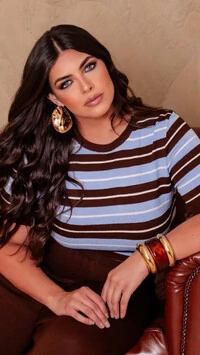 blusa tricot listras manga curta licia planet