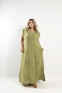 pre venda vestido longo linho bordado alvorada milan