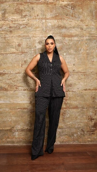 colete max alfaiataria risca de giz upper