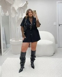 pre venda blusa de tule animal print rosamili