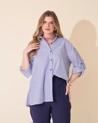 camisa stripes em algodao 100% kayla