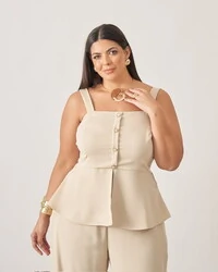 Blusa regata alfaiataria pepi kayla