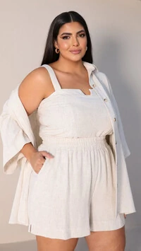 camisa linho cairo zoe com mangas 7/8