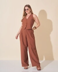 calca alfaiataria viscose nature kayla