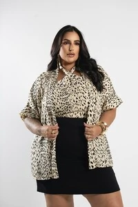 pre venda kimono animal print sutileza milan