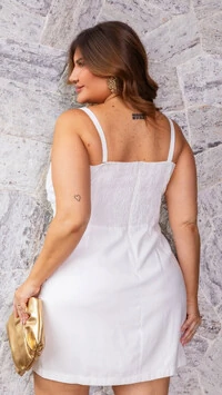 pre venda vestido curto busto assimetrico sensoriale mr fr