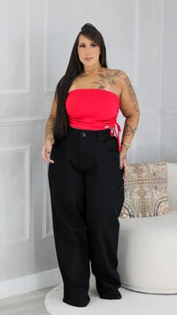 Calça wide black fofinha