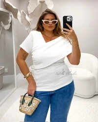 blusa canelada ribana assimetrica nah 9