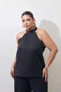 blusa arumis viscose poliester gola kayla