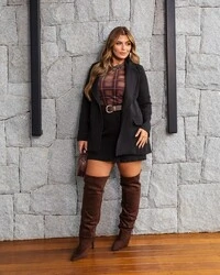 pre venda blusa de tule poliamida xadrez +cropped viscolycra mr fr