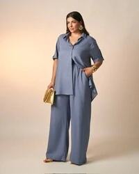 camisa nalu viscose e linho kayla