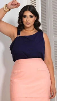 pre venda blusa fiv dourada viscolinho com elastano milan