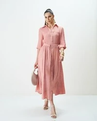 vestido chemise midi paisley quebela