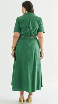 Vestido midi bless alfa quebela