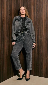 jaqueta jeans black bruna izzat