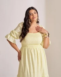 Vestido longo algodao com elastex floresta kayla