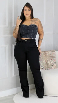 Calça flare black fofinha