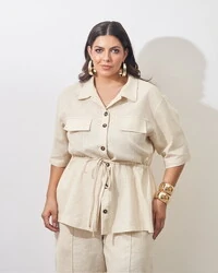 parka oversized algodao ramie cassia kayla