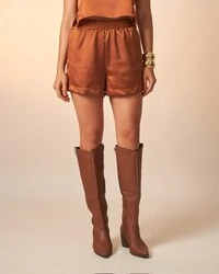 shorts acetinado poliester melissa kayla