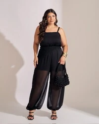 Calca aladin crepe trabalhado kayla