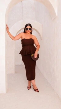 Saia midi sereia tricot modal planet