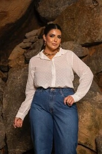 pre venda camisa texturizada bordada season divas