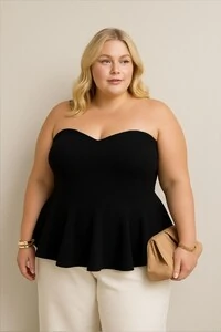 blusa peplum tricot modal planet
